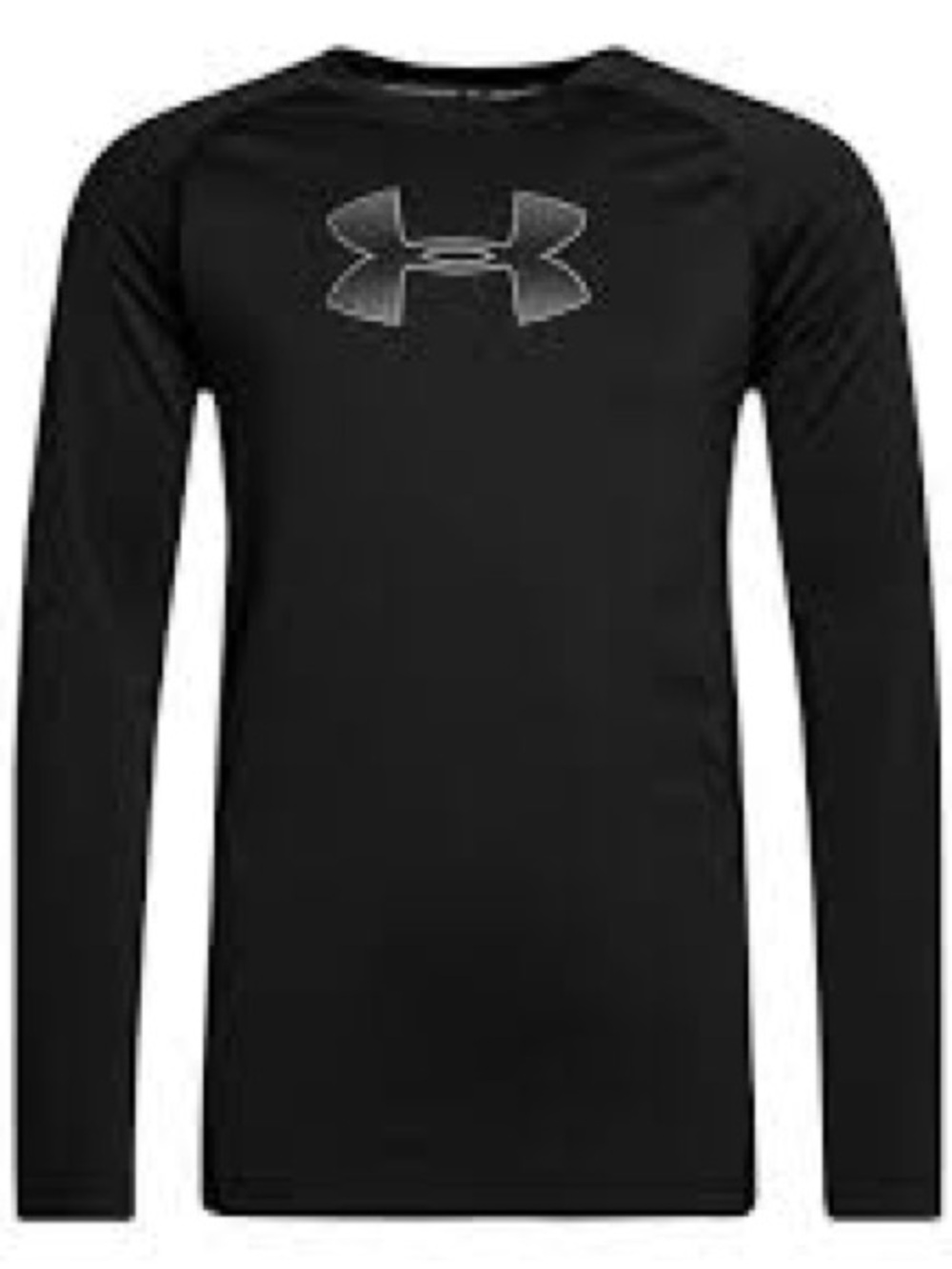 Under Armour UA Heat Gear Black Long Sleeve Performance Tee T-Shirt Youth Size M